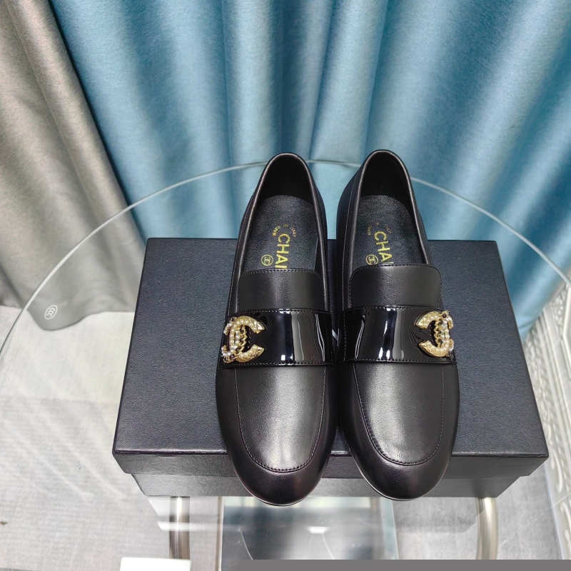 Ch*el leather shoes